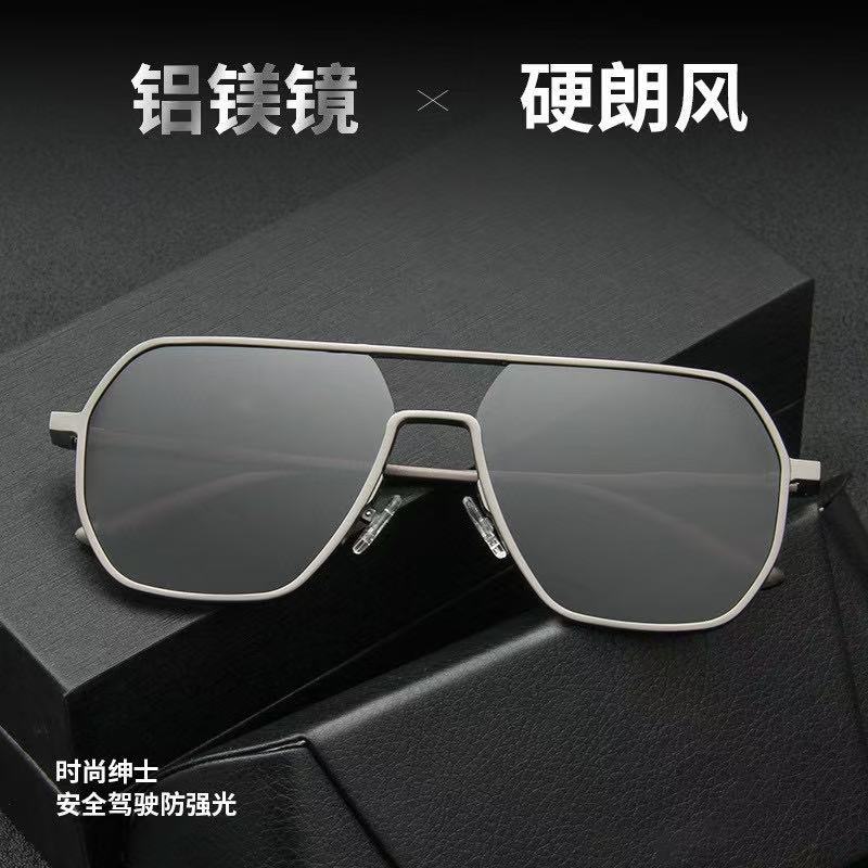 高级感铝镁偏光太阳镜uv400日夜两用变色眼镜户外驾驶男士墨镜