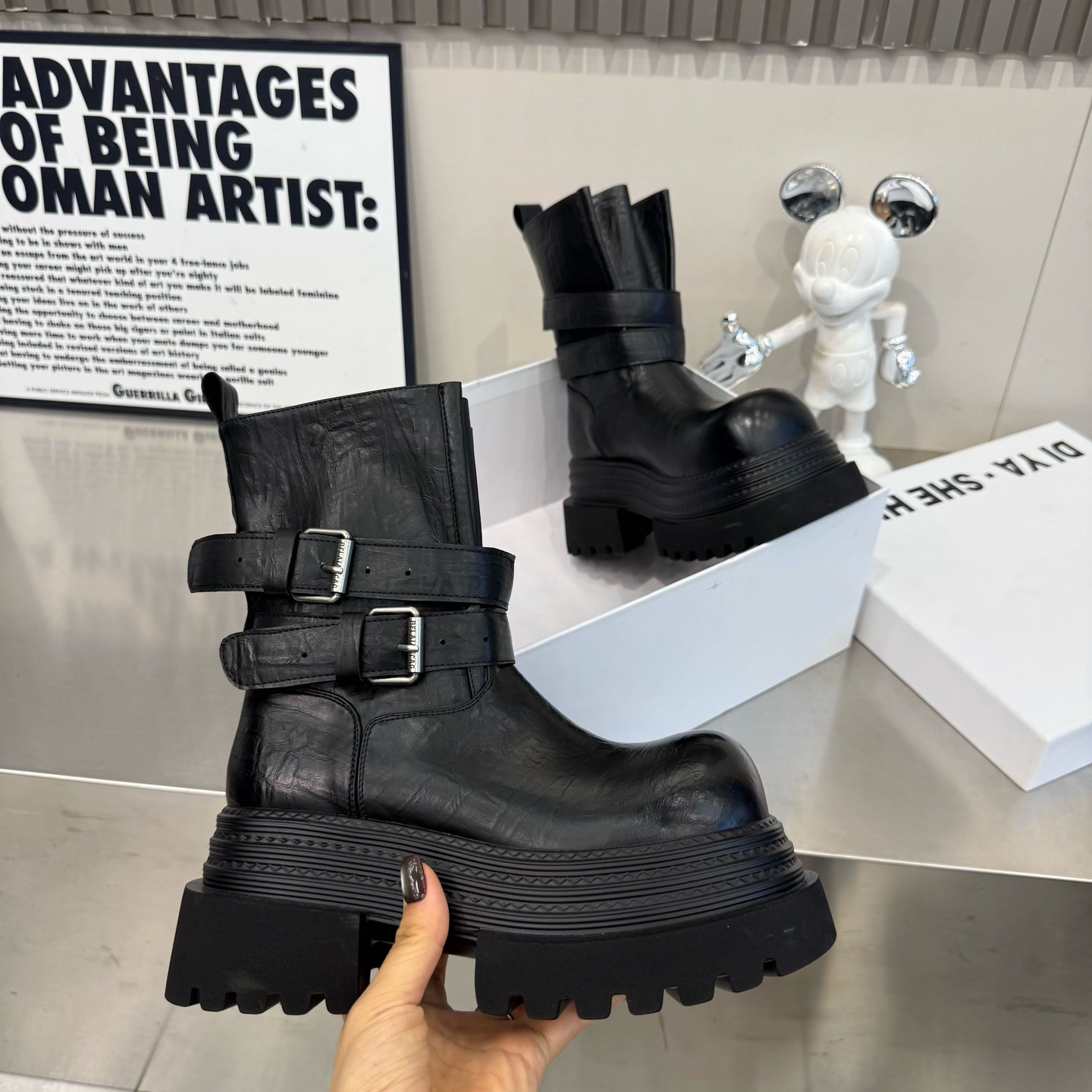 788-21时尚洋气松糕厚底矮帮马丁靴