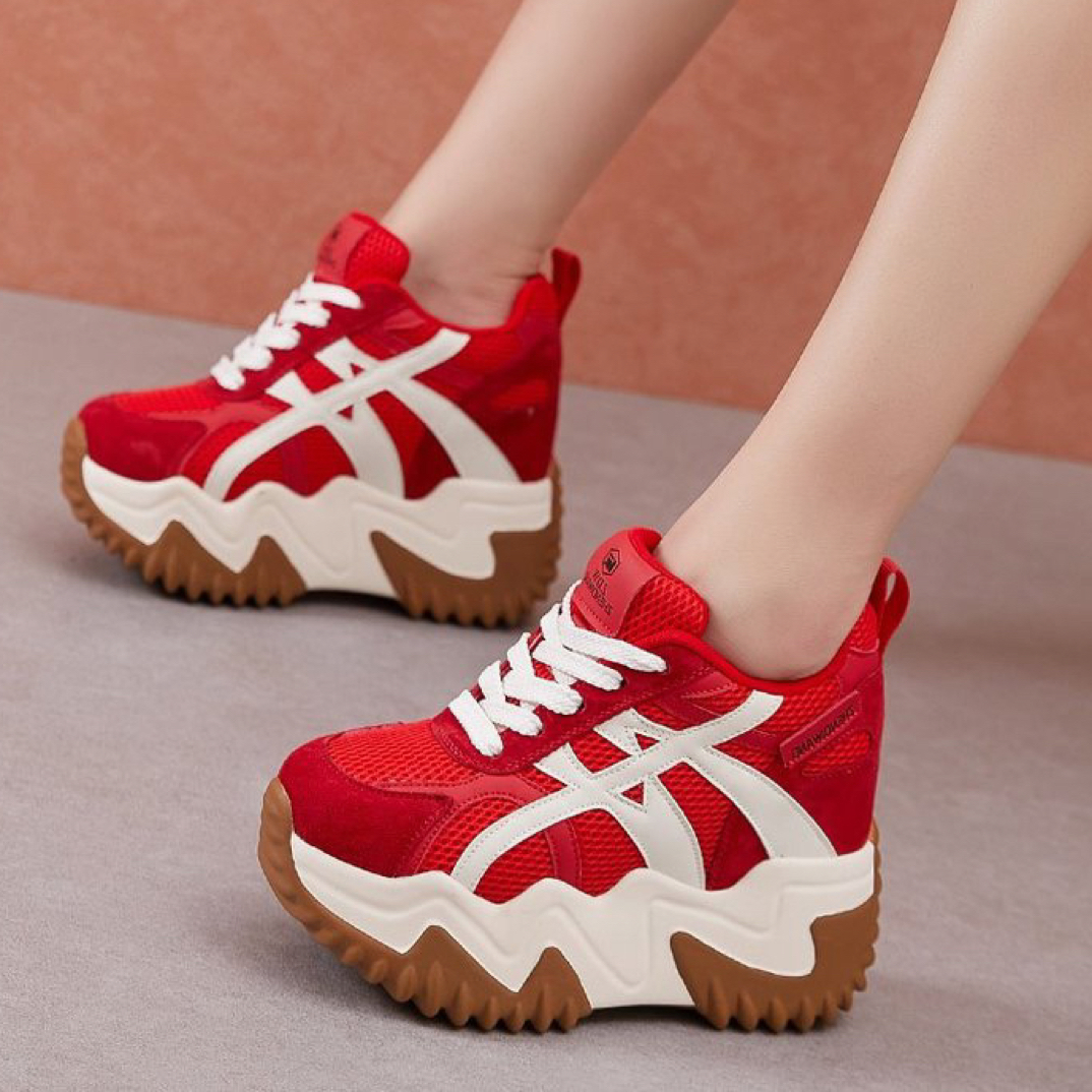 新款老爹鞋女款2025爆款鞋子女ins潮牌百搭内增高12厘米透气女鞋