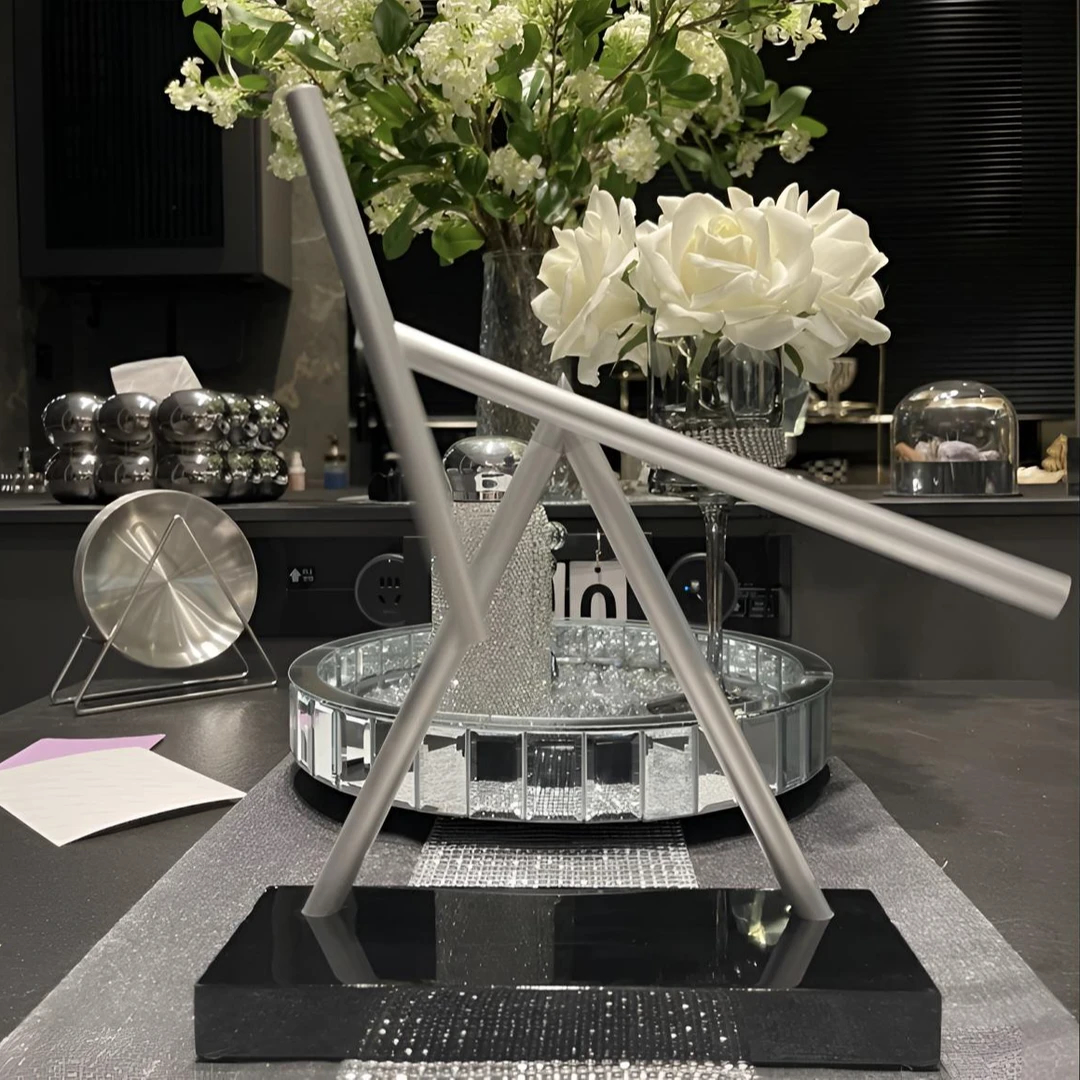 【充电款】钢琴烤漆亮光钢铁侠同款混沌摆件创意礼品永动机摆件