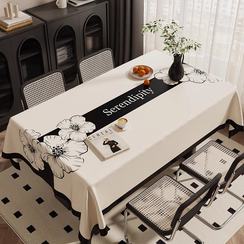 ins网红餐桌布高级感防水防油防烫长方形免洗桌布新款茶几台布