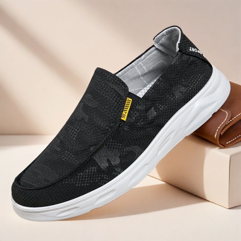 秋季新款男士老北京布鞋一脚蹬休闲驾驶员专用透气软底开车鞋男鞋