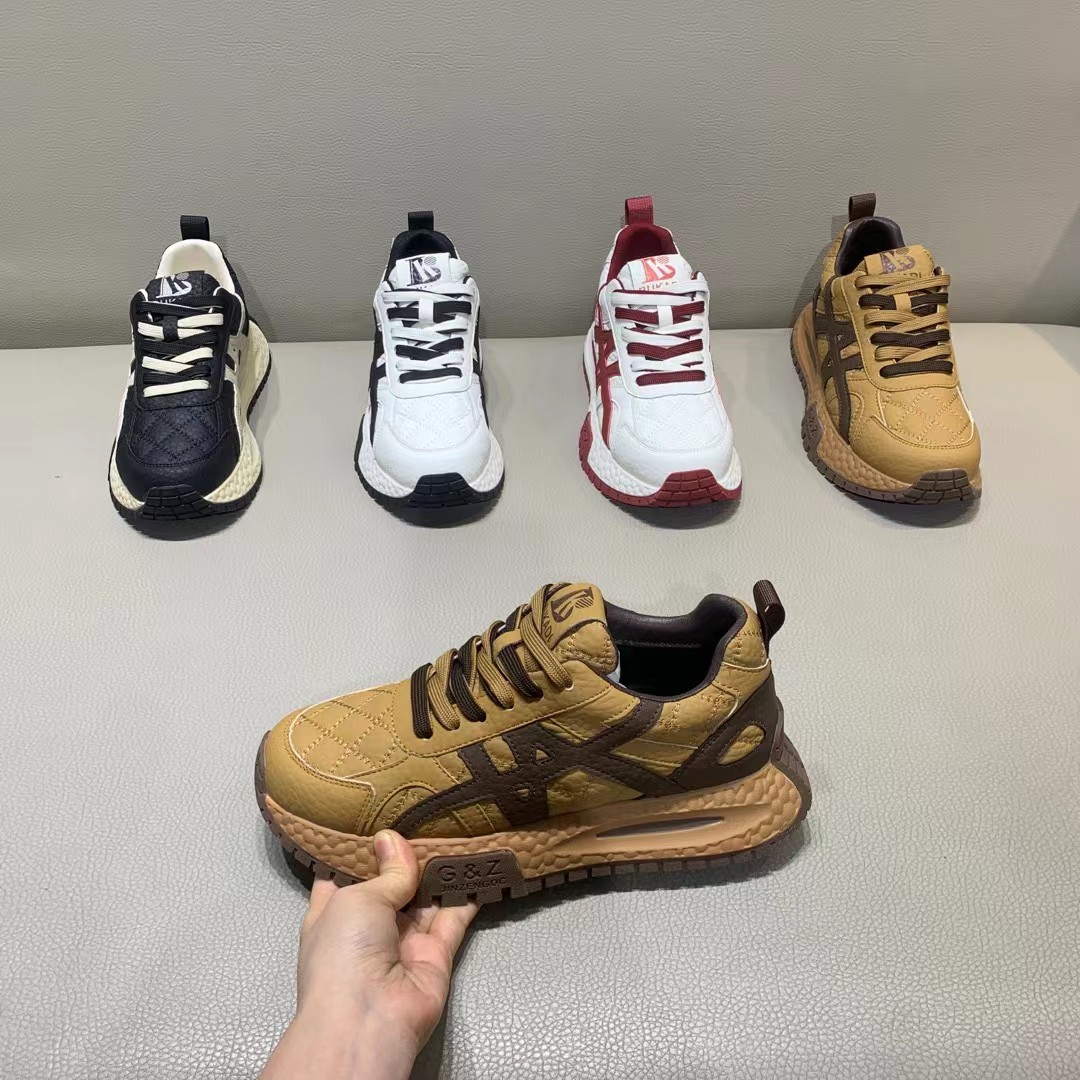 男鞋秋冬新款厚底男士阿甘鞋柔软舒适时尚百搭增高保暖软底