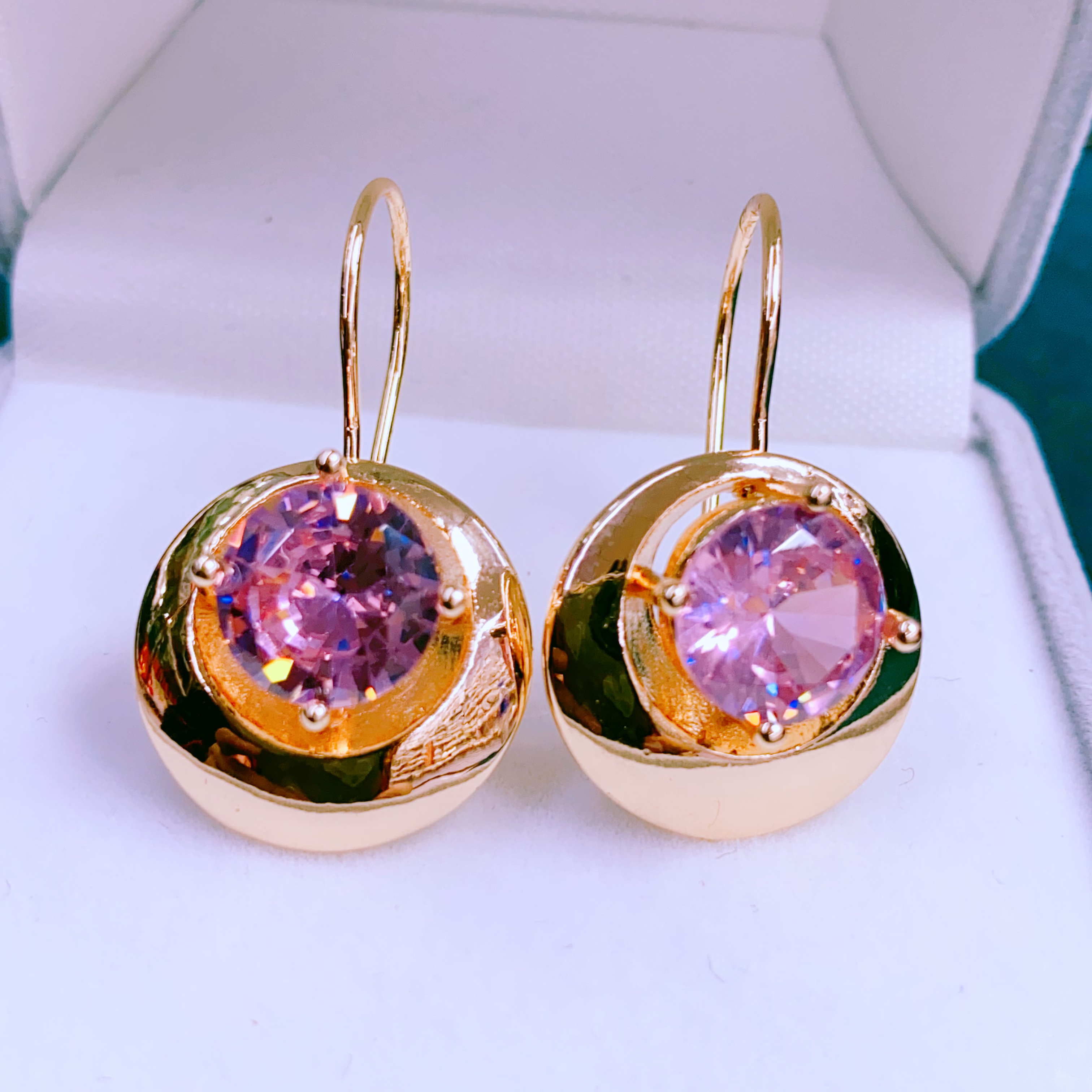 合金玻璃耳饰 粉色妈妈 ھالرەڭ ھالرەڭ 时尚洋气 民族风