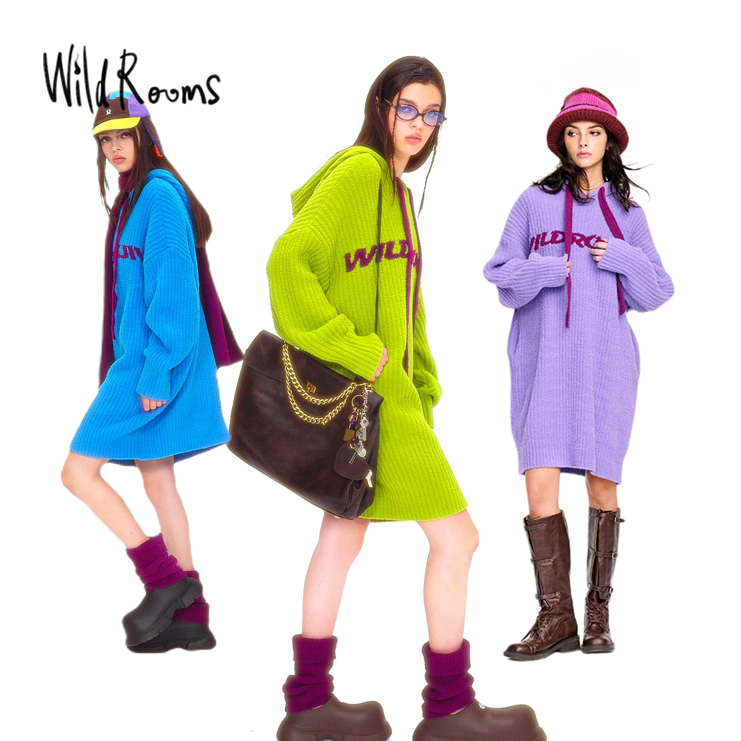 WildRooms卫衣裙欧若风时尚休闲宽松舒适百搭长袖设计师款