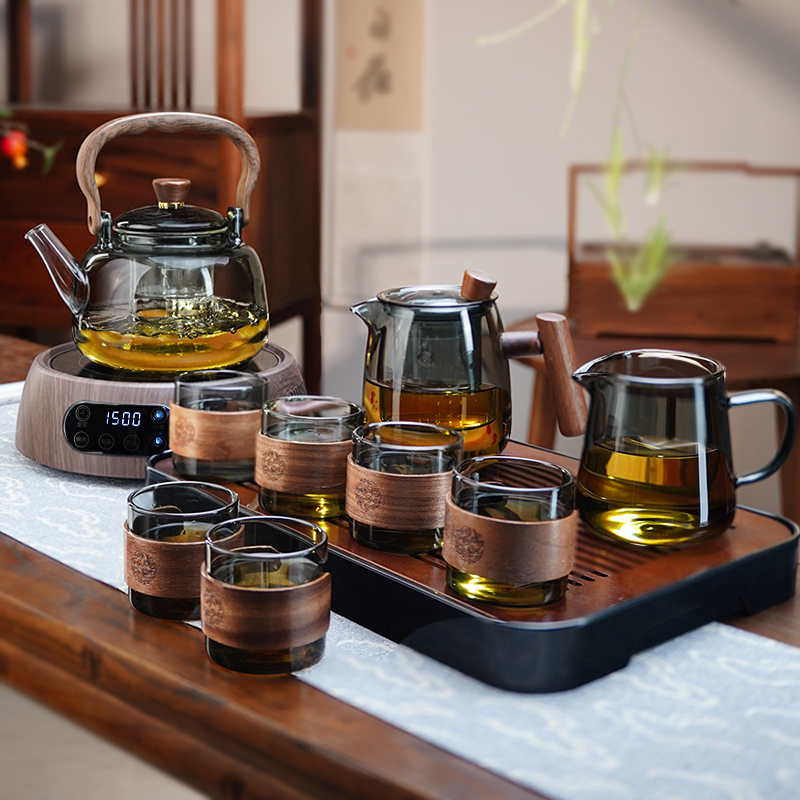玻璃提梁壶家用小型1500瓦电陶炉煮茶器烧水壶大容量煮茶炉炉具