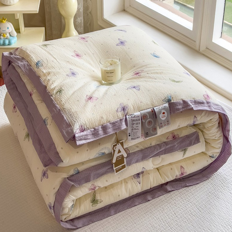 冬季被子加厚保暖绉绉纱亲肤秋冬款单人被子学生宿舍专用被芯冬被