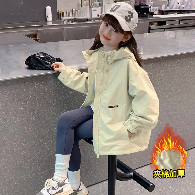 女童外套网红冲锋衣秋冬款2025新款儿童秋装衣服洋气童装女孩上衣