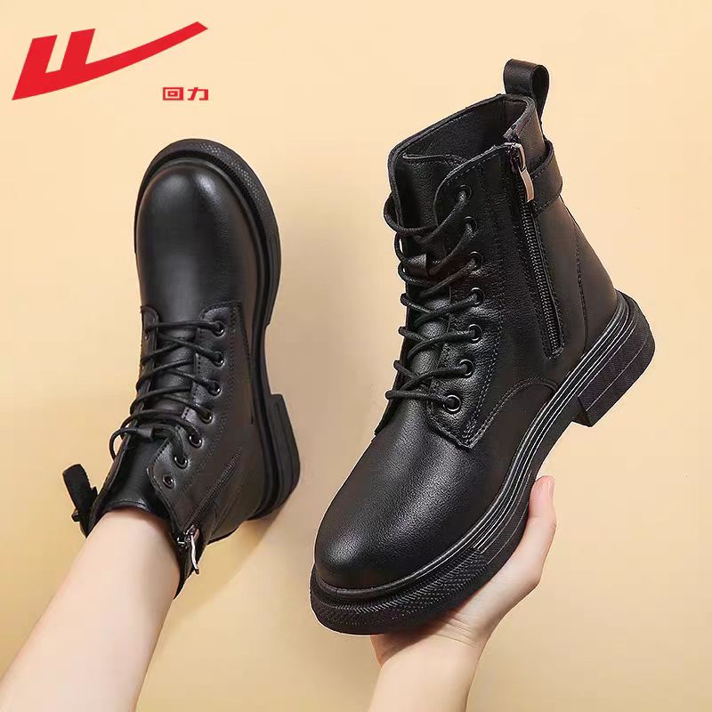 回力女鞋2025爆款超火马丁靴英伦风靴子网红时尚百搭气质秋冬加绒