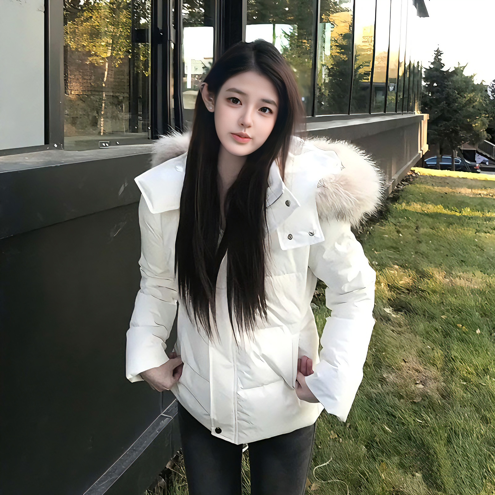 显瘦棉服女短款2025年冬季新款收腰加厚棉衣韩系百搭修身棉袄外套