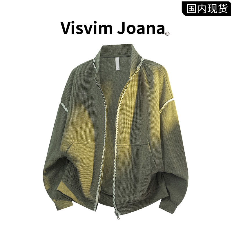 【品牌现货撤柜】VISVIM JOANA秋季新款立领针织开衫卫衣大码外套男