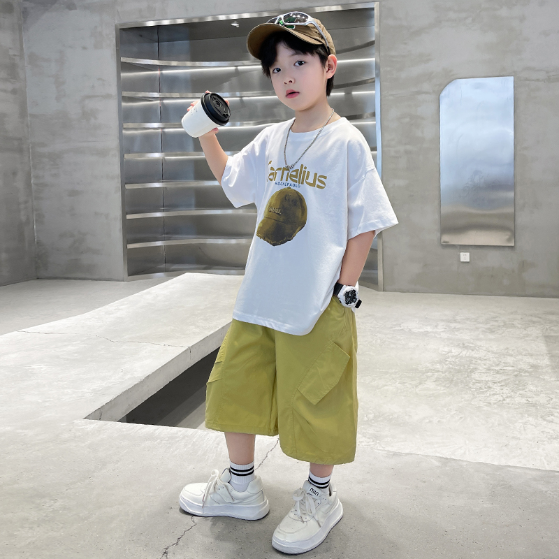 童装男童夏装短袖套装2025新款中大童帅气夏季儿童休闲衣服男孩潮