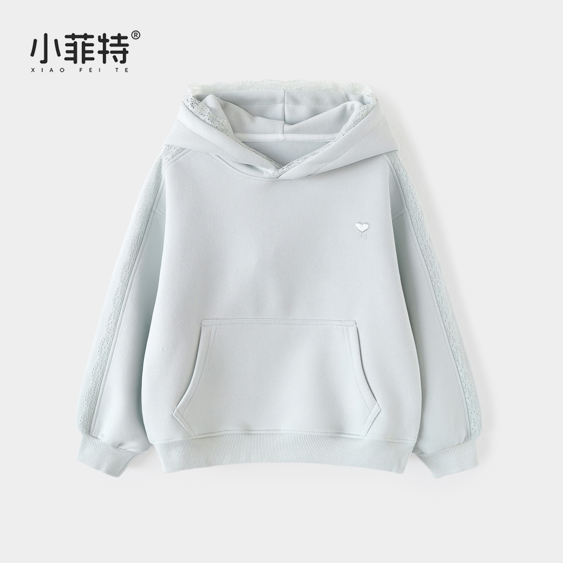 小菲特女童秋冬装新款连帽卫衣中大童休闲上衣儿童衣服XFYQ53379