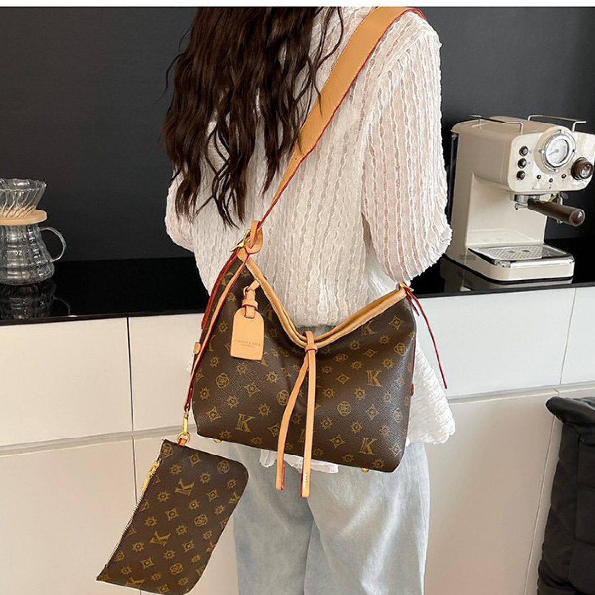 老花腋下链条女包流浪腋下包腋下包包经典百搭时尚潮流包包