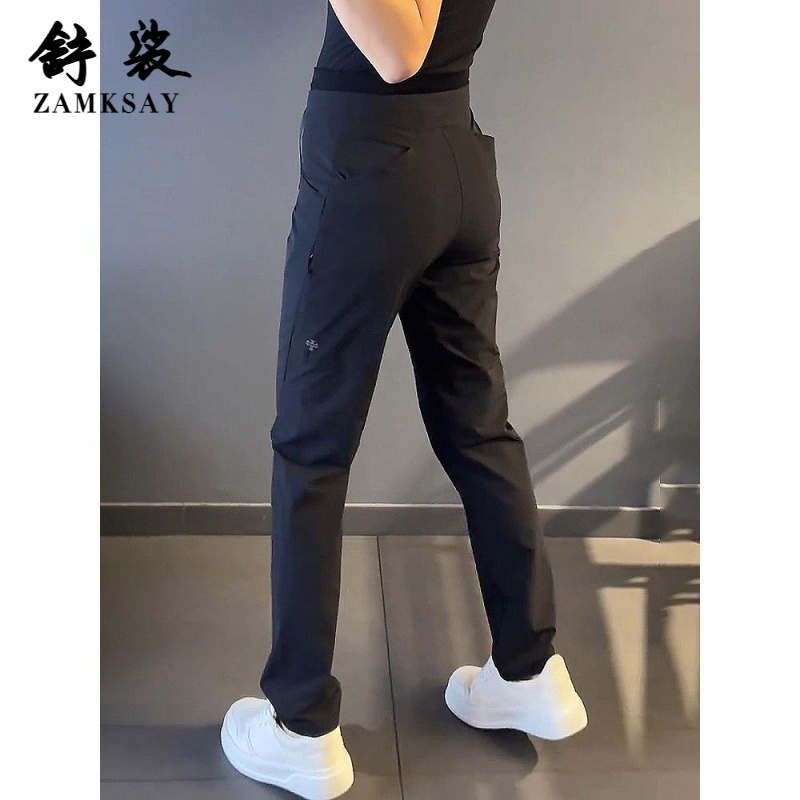 春秋新款轻奢男装男士休闲裤户外运动时尚新款潮流显瘦直筒长裤子