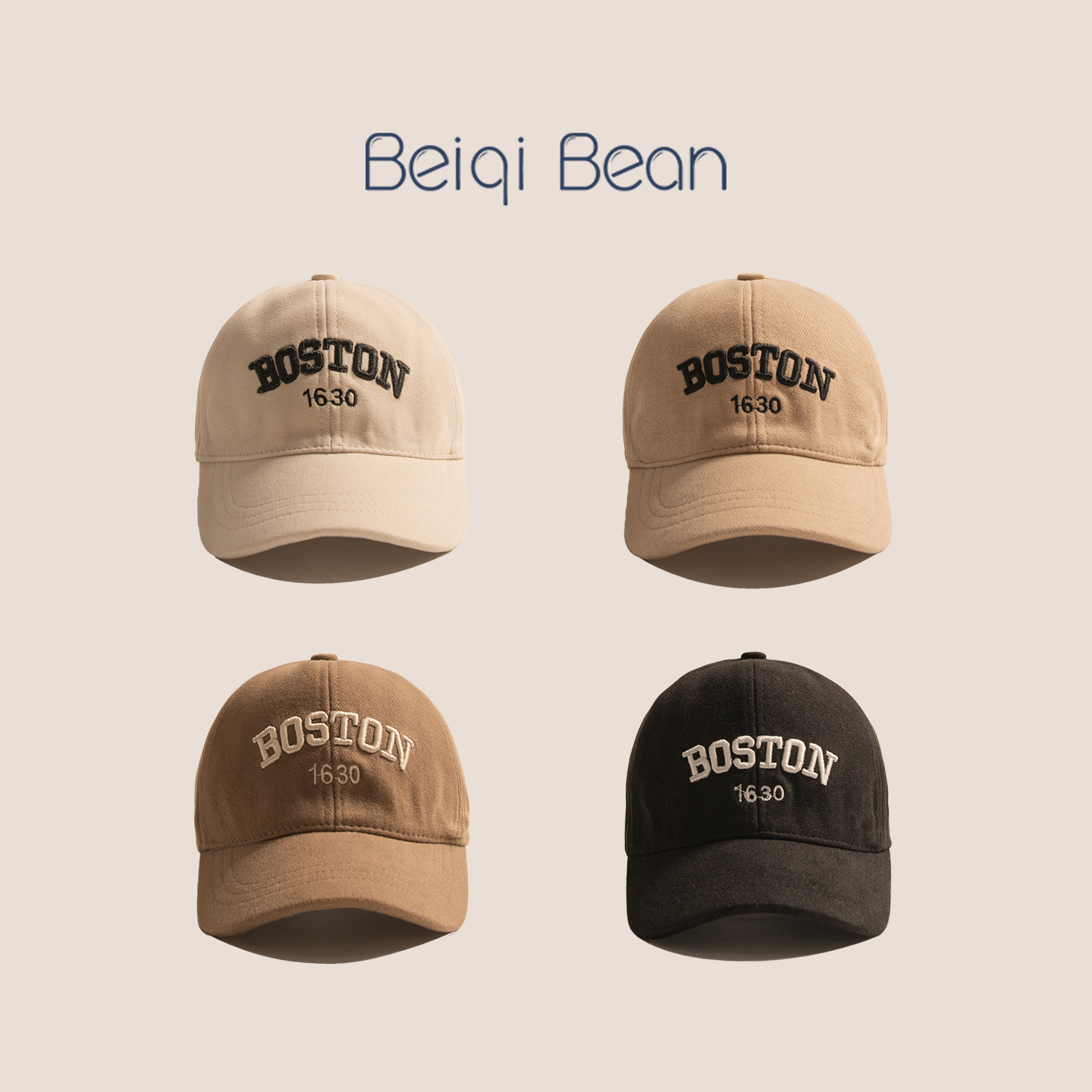 儿童帽子秋冬时尚字母刺绣棒球帽男女童毛呢小月龄加厚遮阳鸭舌帽