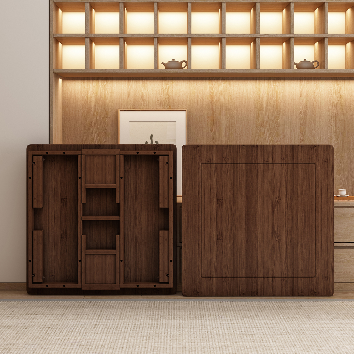 炕桌飘窗小桌子榻榻米茶几吃饭农村阳台学习矮桌东北折叠实木方桌