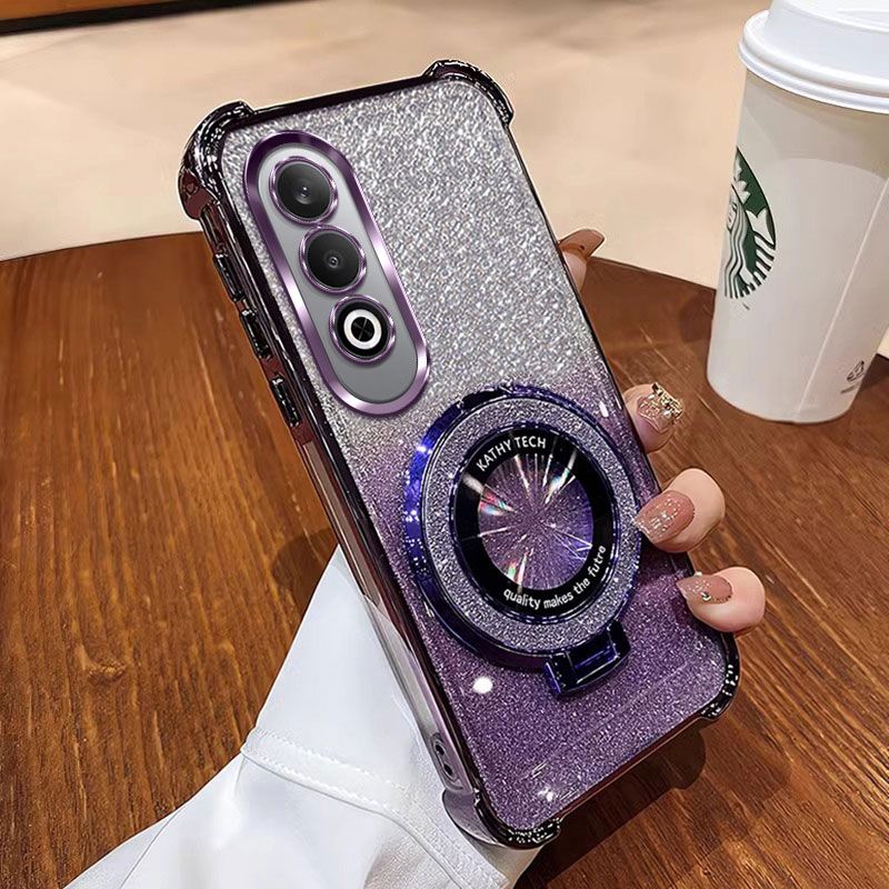 适用OPPOK12PLUS手机壳PKS110新款镜头膜全包防摔闪粉支架透明壳.