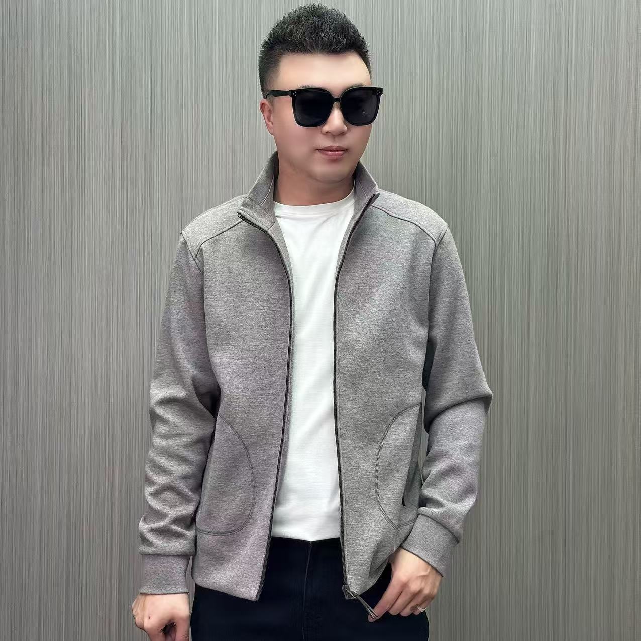 【68050】新款老钱风羊毛+莫代尔立领休闲简约，百搭夹克男士