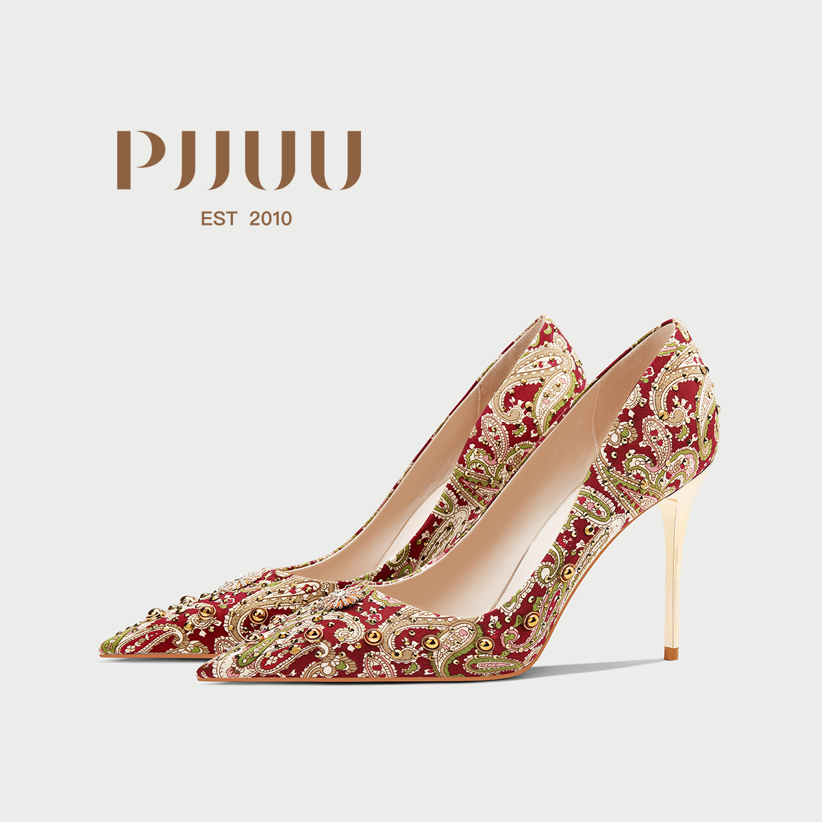 pjjuu新娘鞋 红色秀禾婚鞋女2025夏季中式结婚高跟鞋女龙凤褂婚鞋