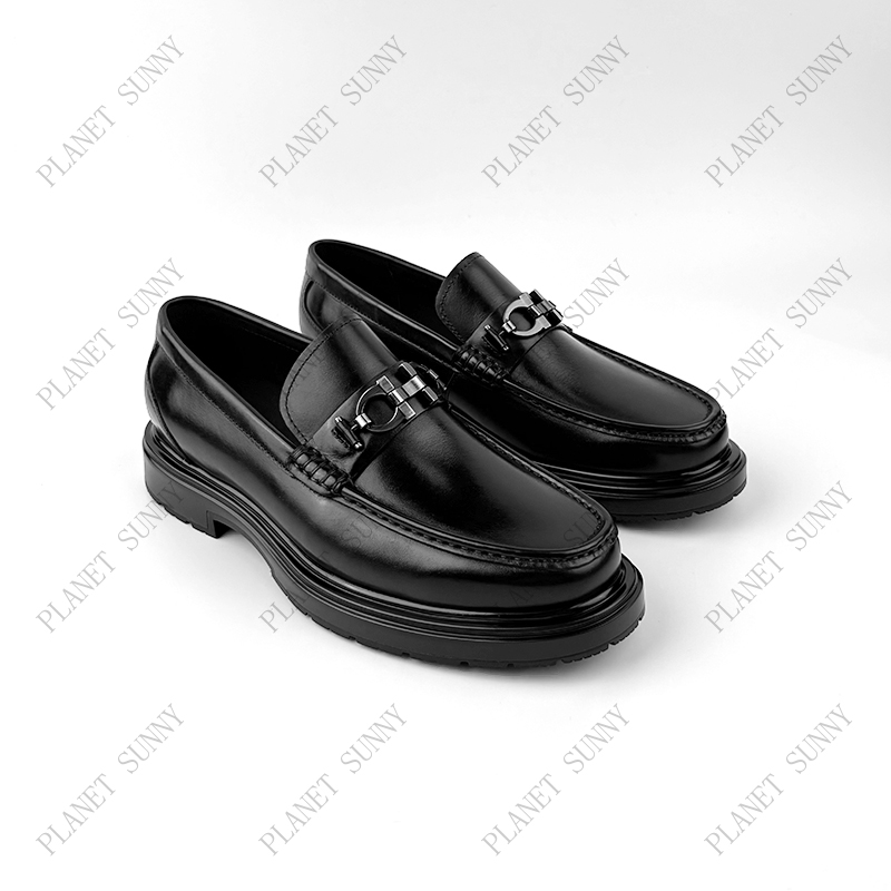 PLANET SUNNY英伦风休闲皮鞋一脚蹬乐福鞋男皮鞋春季男鞋厚底时尚