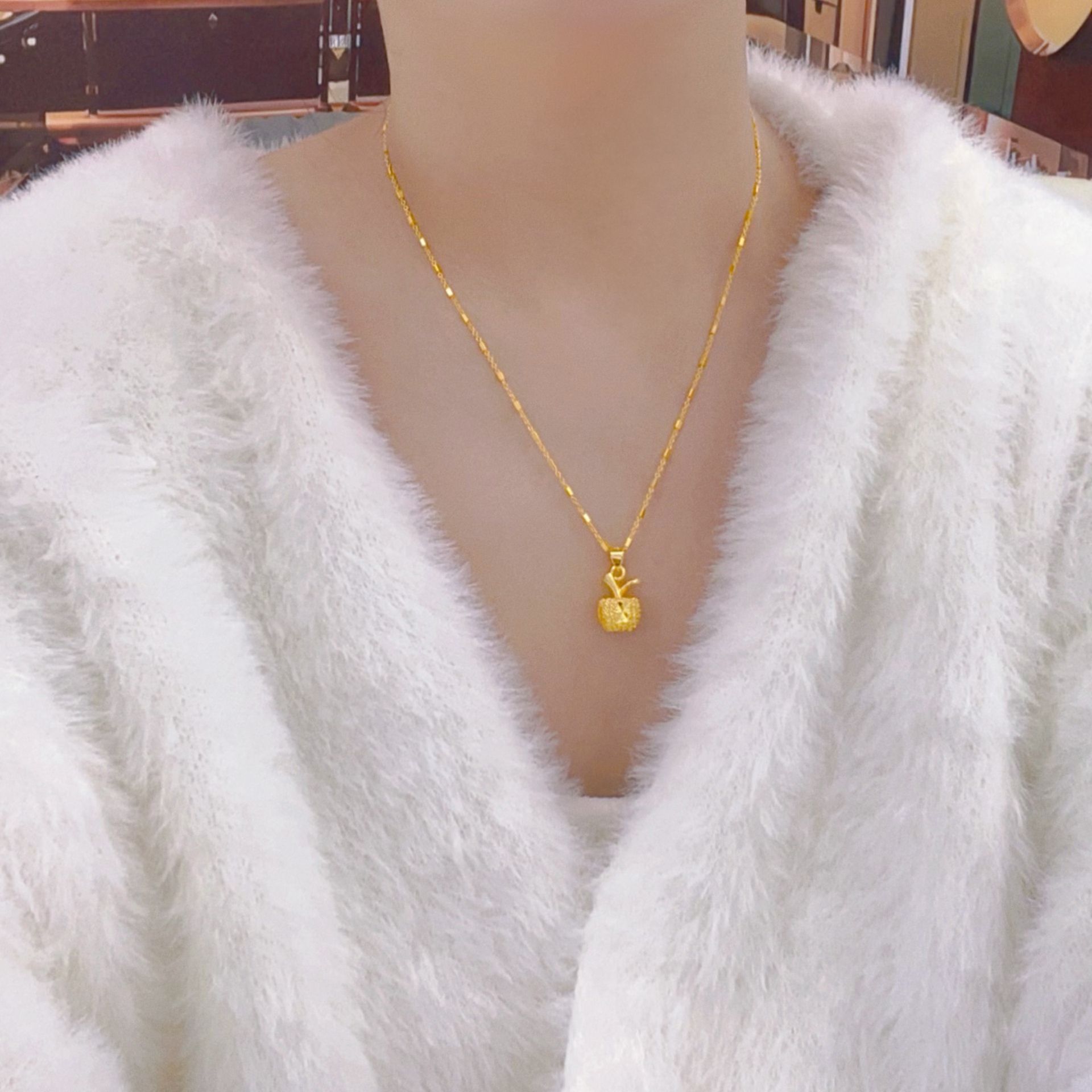 【平安果+方块链】平安果项链 M扣