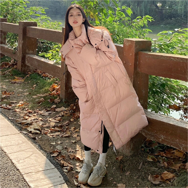 90白鸭绒羽绒服女超长款2024秋冬季新品在逃公主宽松显瘦过膝外套