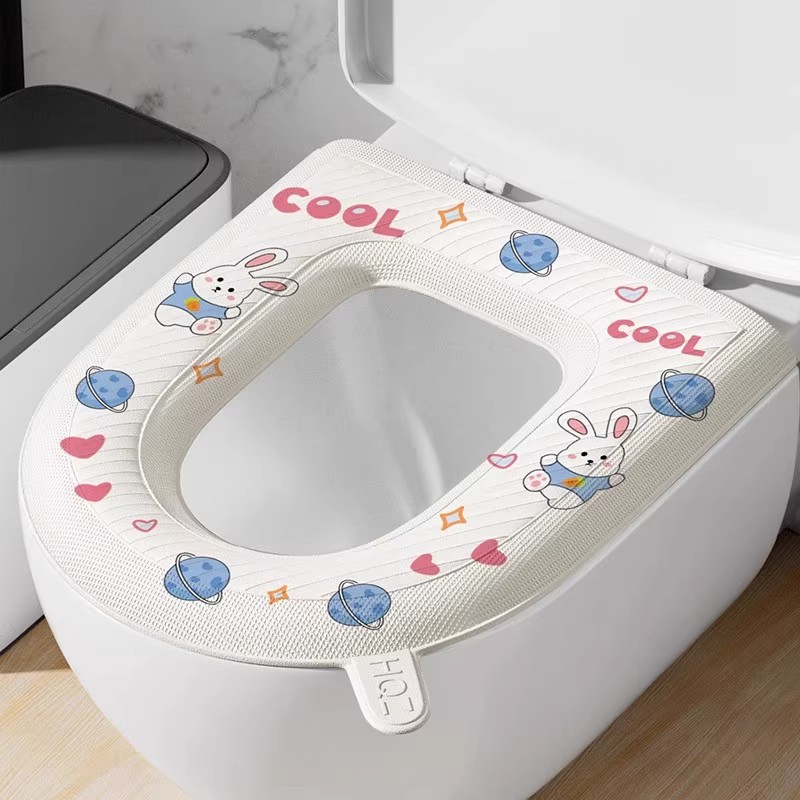 新款印花泡沫防水马桶盖圈套四季通用坐便器垫子可冲洗马桶坐垫