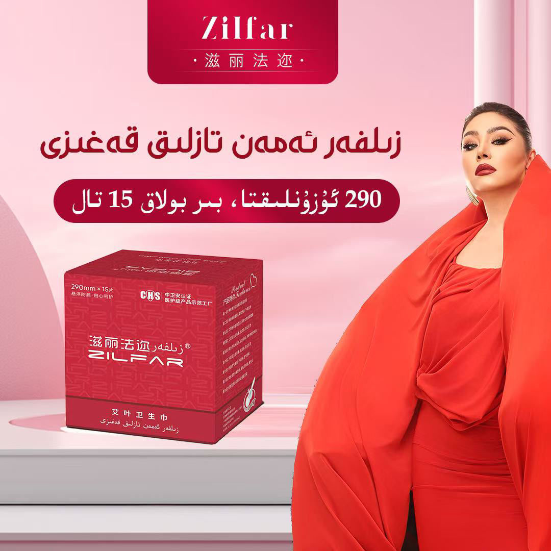 滋丽法迩艾叶卫生巾护垫10盒装   ئون قاپلىق يۈرۈشلۈك