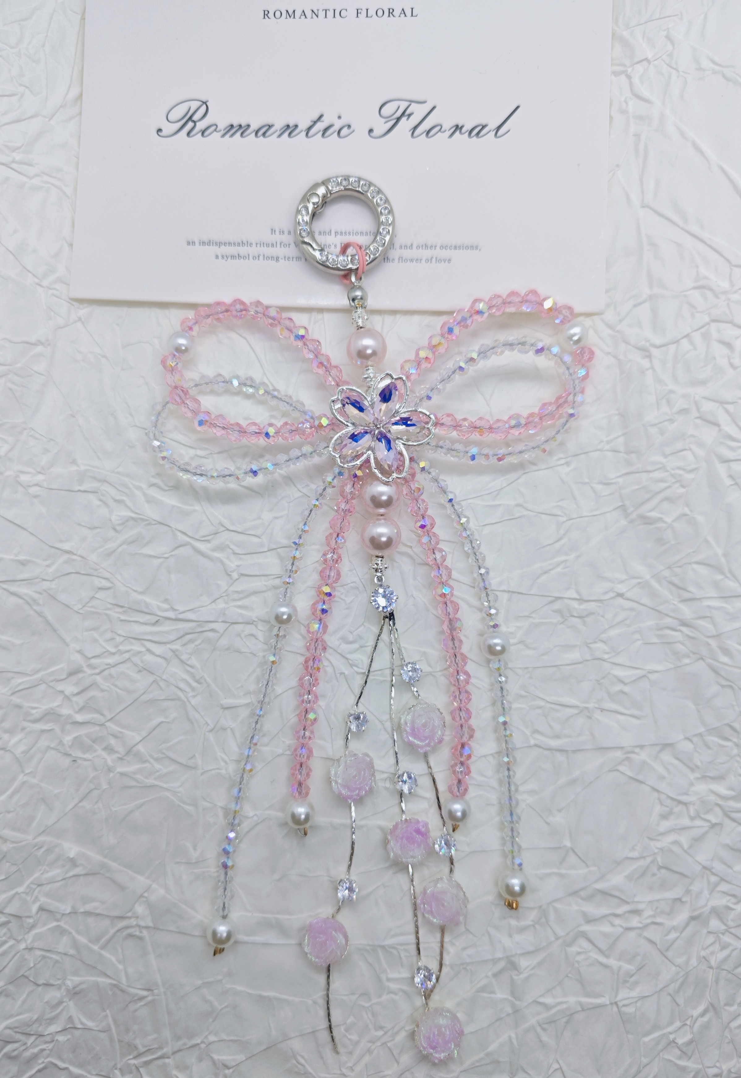 高级个性创意网红流苏蝴蝶结适合作为礼物手机链包包挂件通用