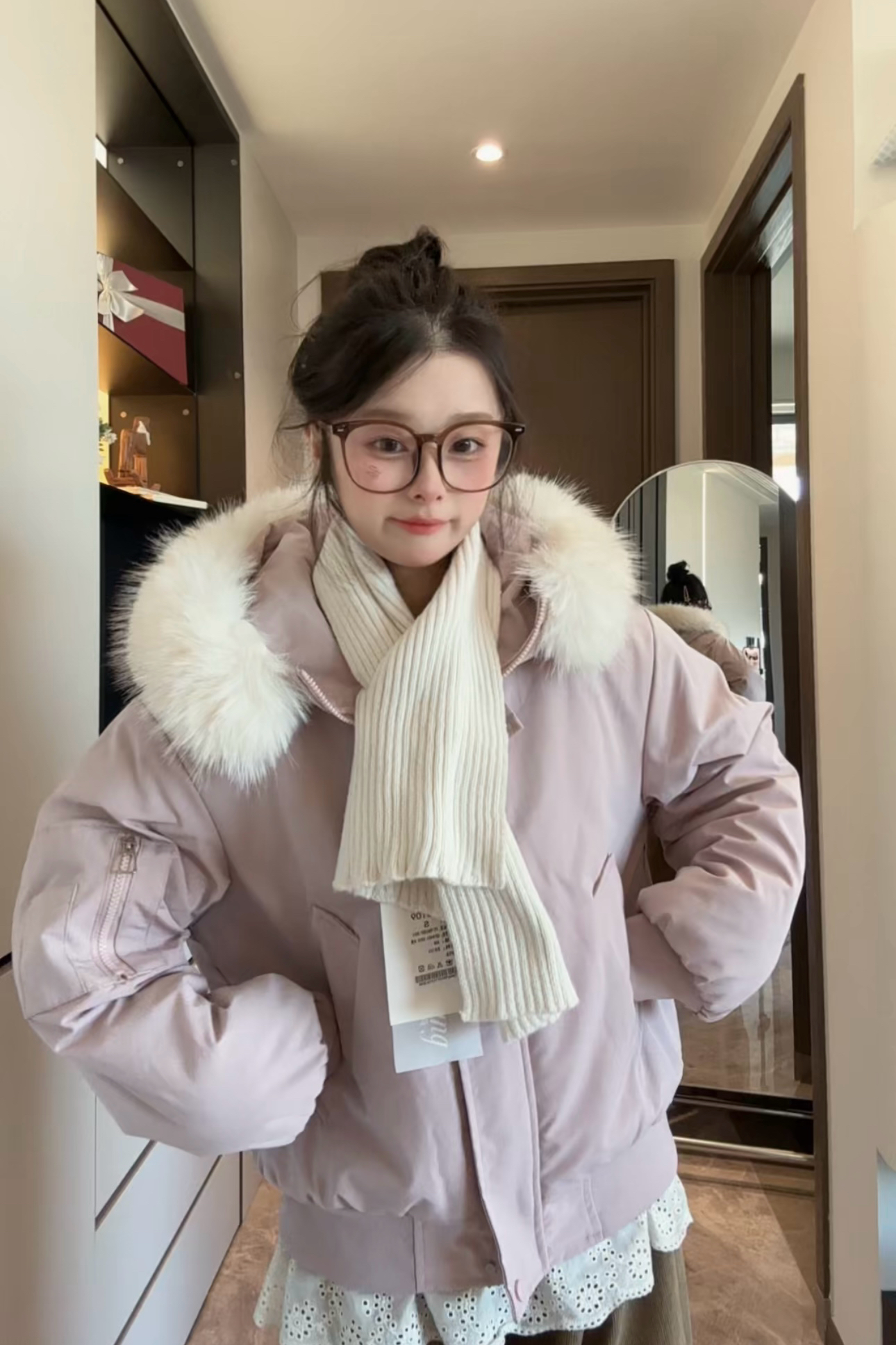 2025冬季最新美式大毛领加厚加绒休闲外套保暖百搭时尚25109