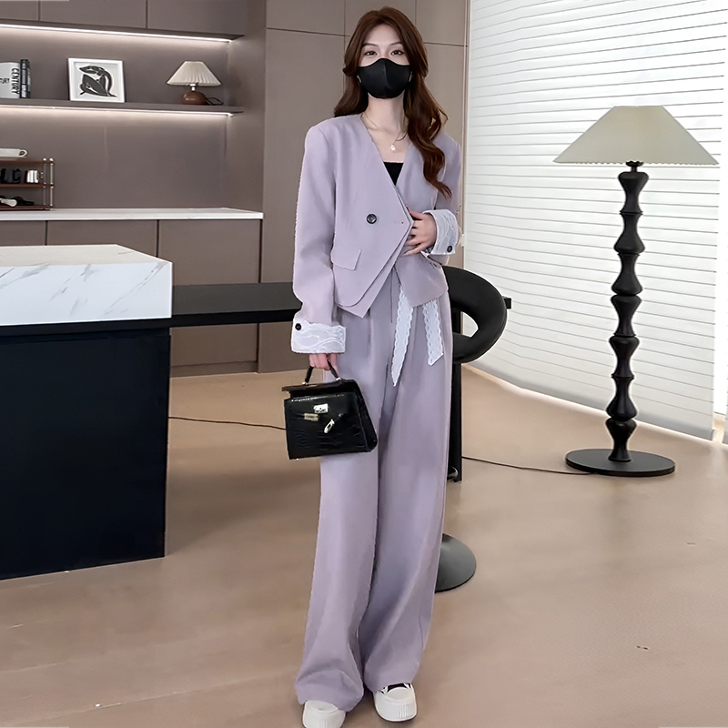 高级感时尚西服套装女士职业穿搭一整套春秋新西装外套气质两件套