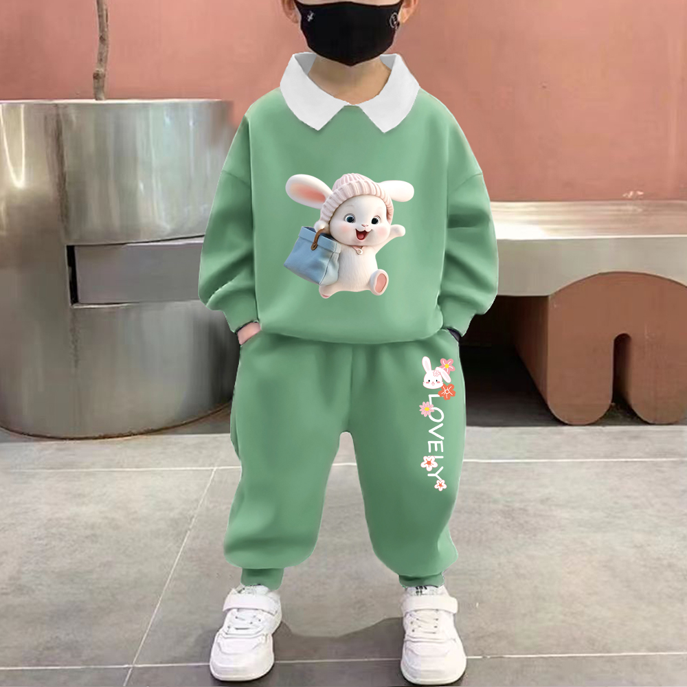 女童新款秋装2025洋气潮服时髦可爱童装卫衣女宝宝春秋套装外出服