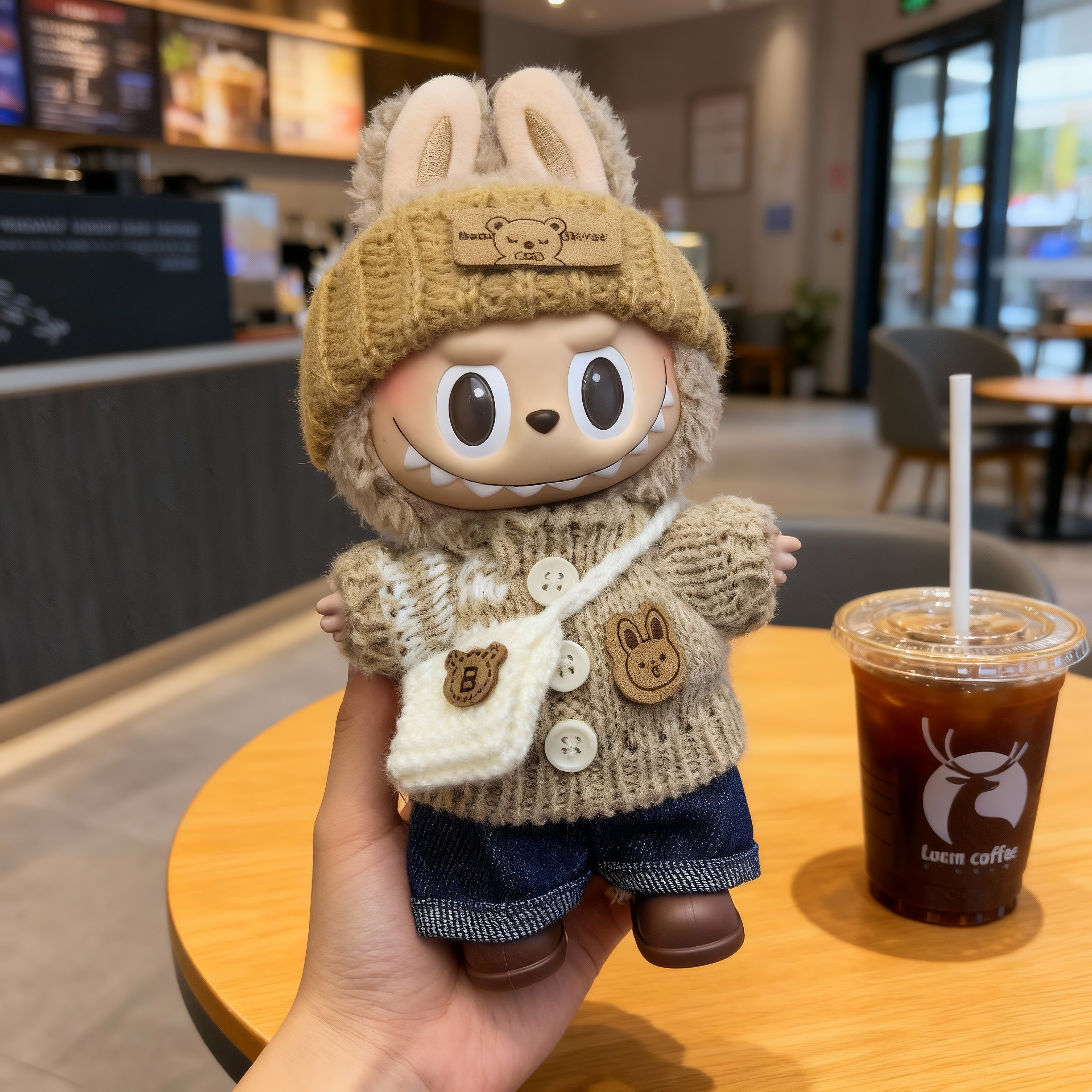 Labubu娃衣适用一代太妃糖糖栗子可可二代三代通用拉布布衣服套装