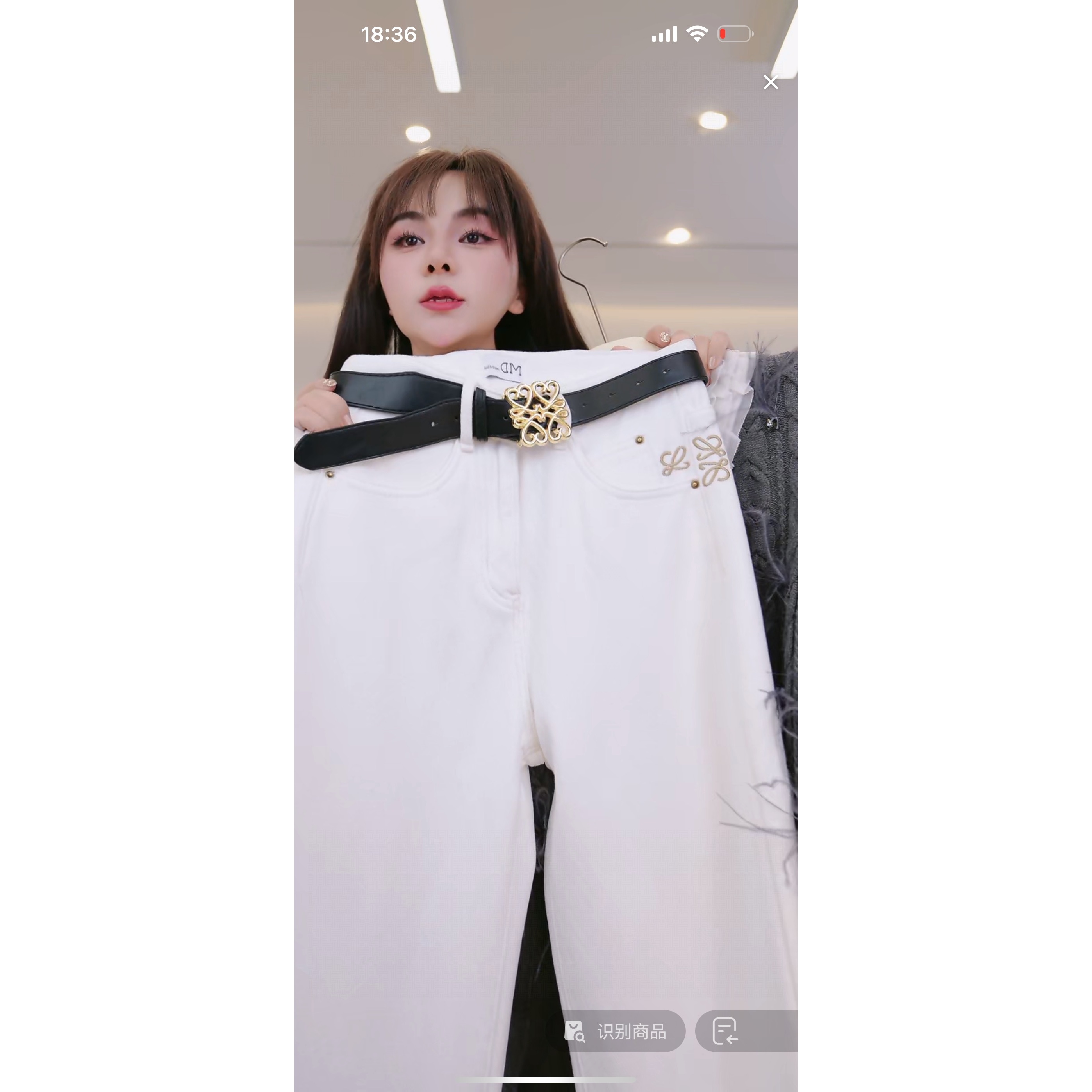 丨秋冬新款多色腰带直筒高腰休闲牛仔裤 5260