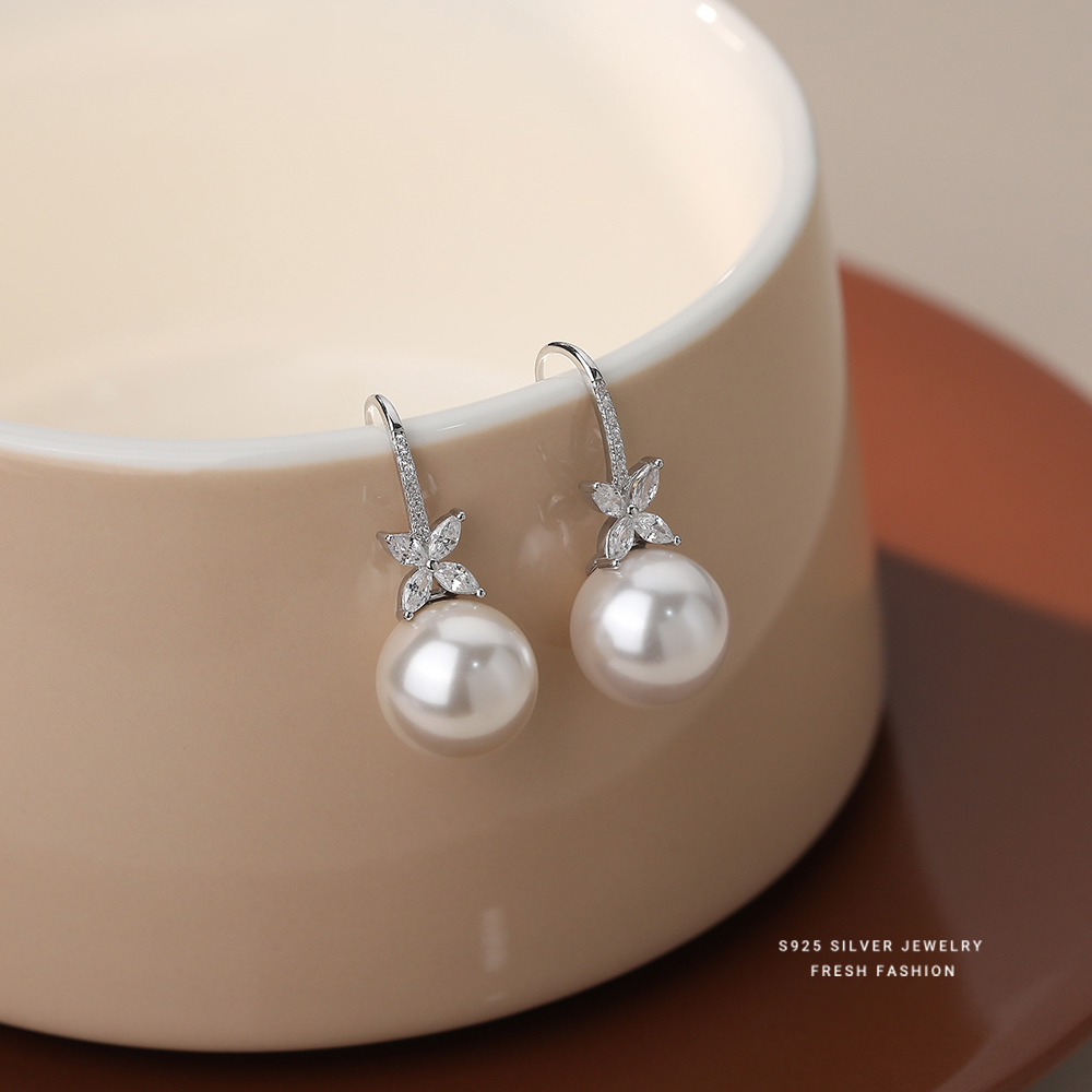 925银耳饰 925纯银蝴蝶耳钩2025秋冬爆款耳钉简约百搭养耳洞耳饰