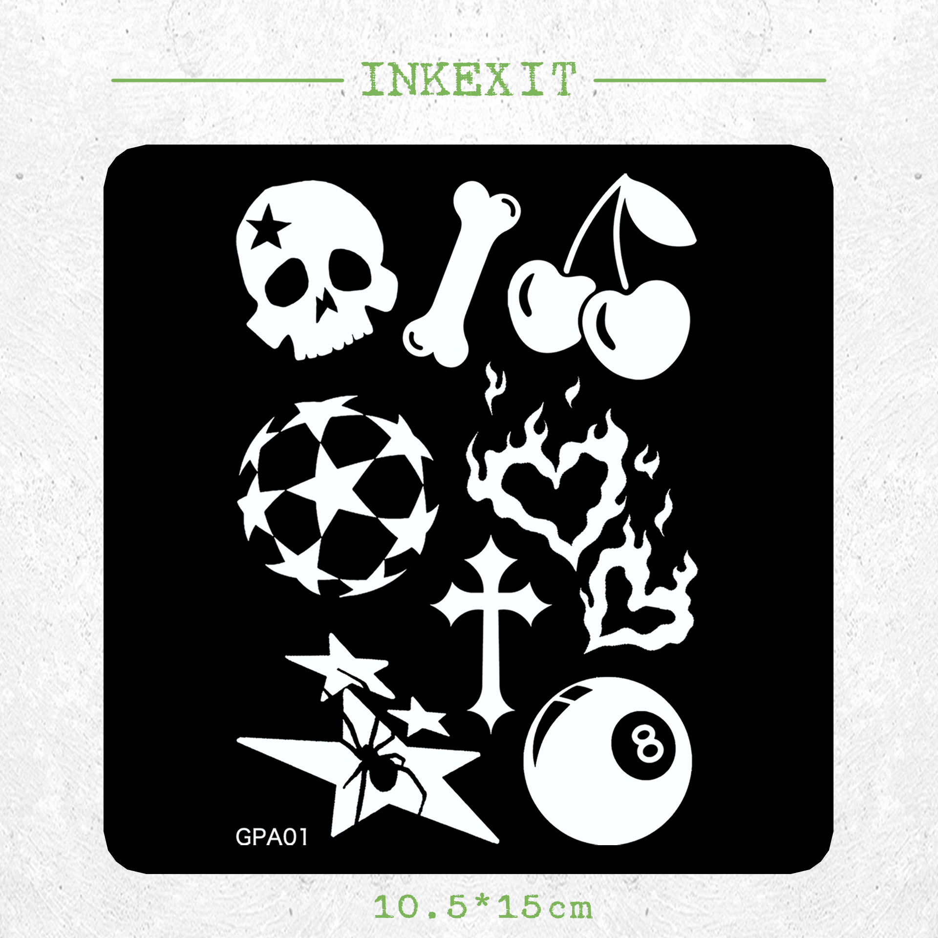 INKEXIT原创闪粉纹身贴DIY度假沙滩古早辣妹音乐节爆闪y2k贴纸