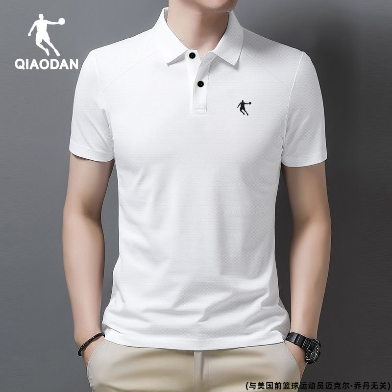 中国乔丹短袖t恤男新款运动健身POLO衫速干休闲纯色短袖运动上衣