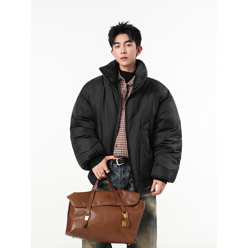 美式高街短款加棉防寒棉服外套男冬季加厚宽松保暖cleanfit棉衣