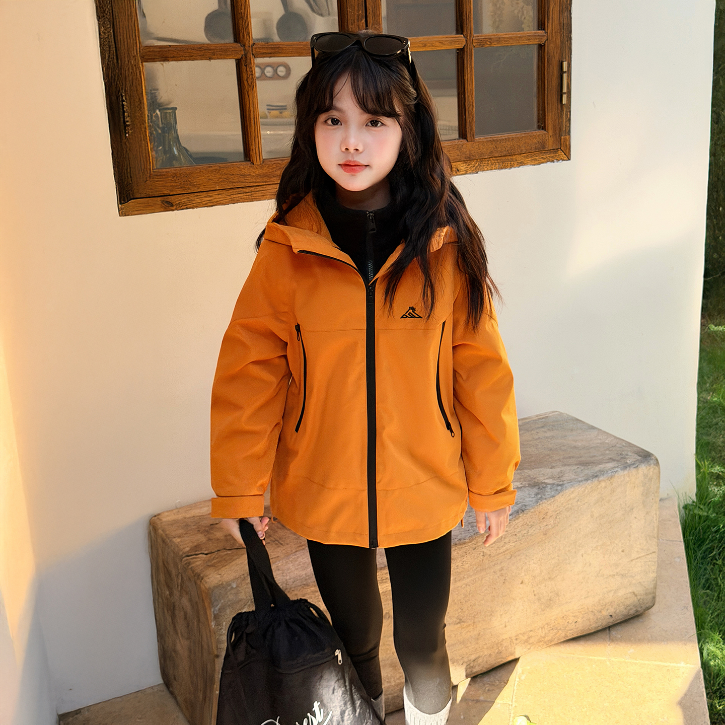 女童加绒三合一冲锋衣冬2025新款大童女孩可拆卸风衣儿童保暖外套