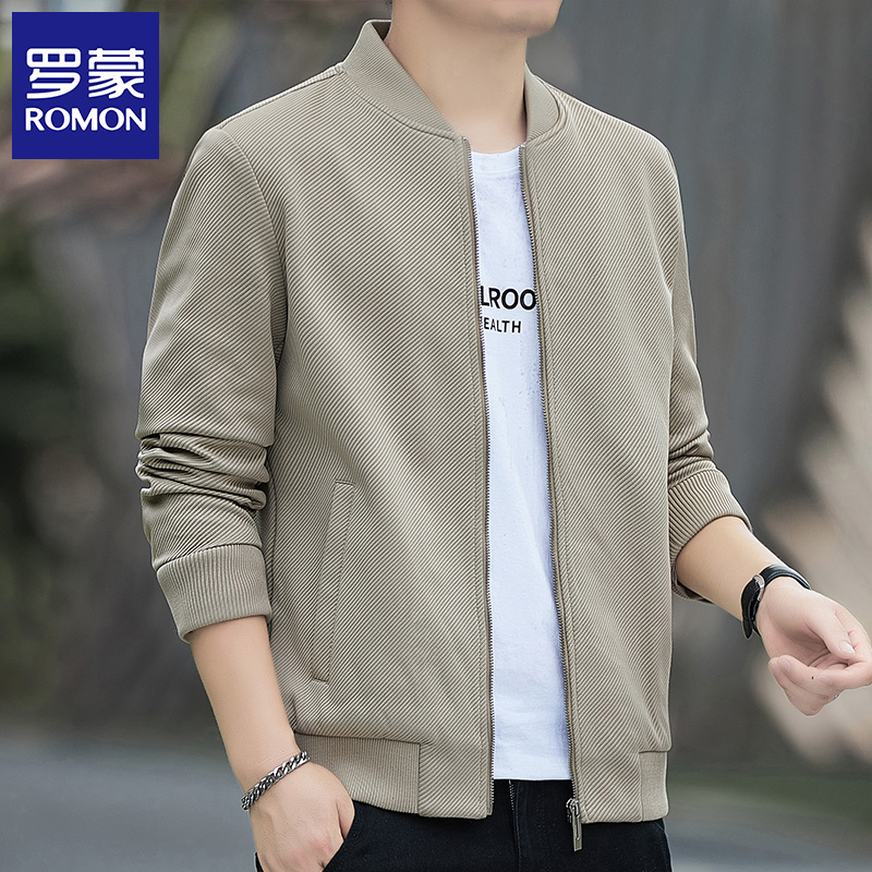 罗蒙男士夹克春秋冬季2025新款运动休闲棒球服潮牌高级感商务外套