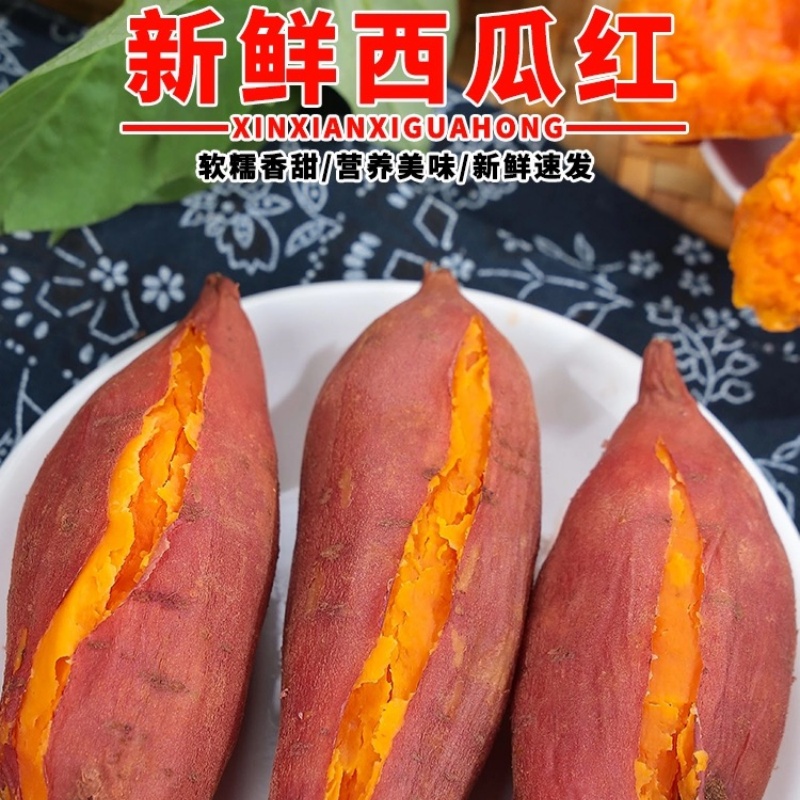 正宗新鲜西瓜红蜜薯现挖新鲜红薯沙地糖心番薯地瓜农家蜜薯