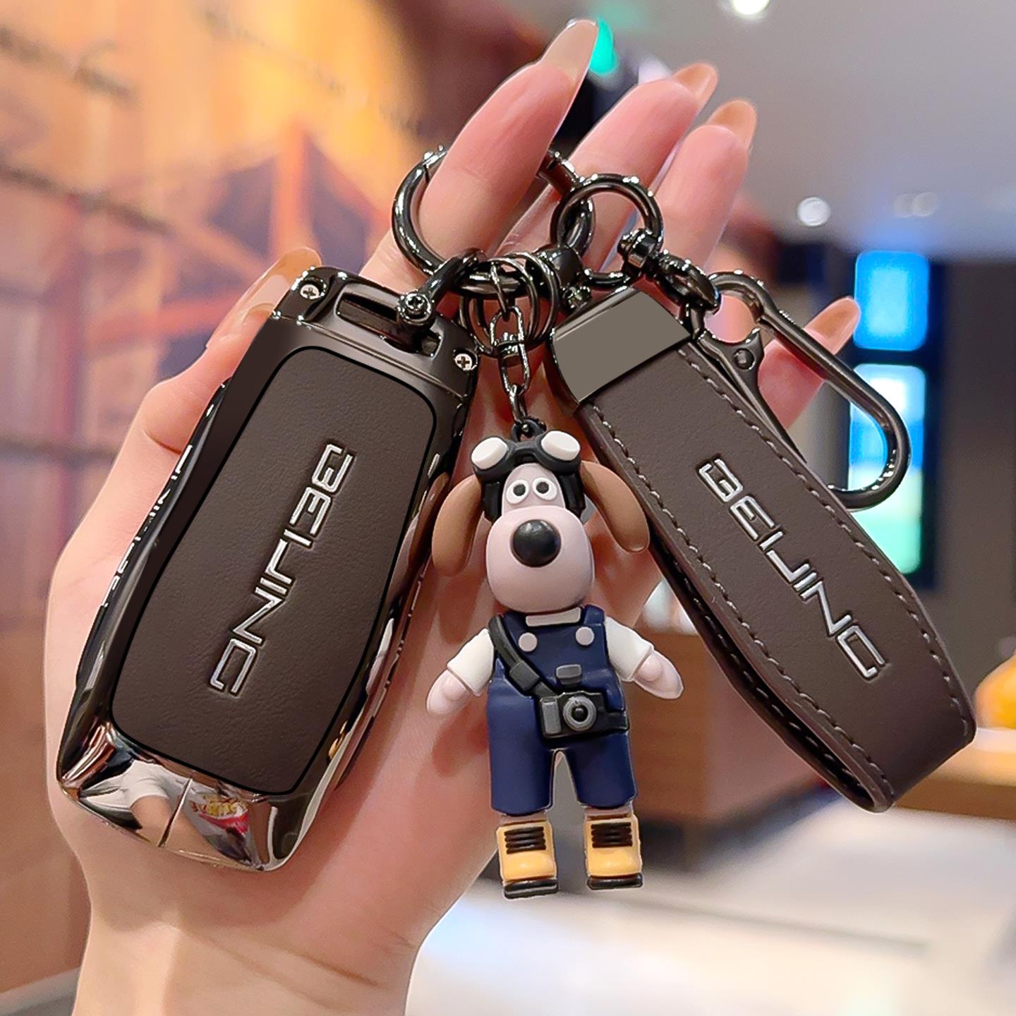 26款北京bj40钥匙套新bj30北汽x7魔方BJ60增程版eu7雷霆80壳扣eu5