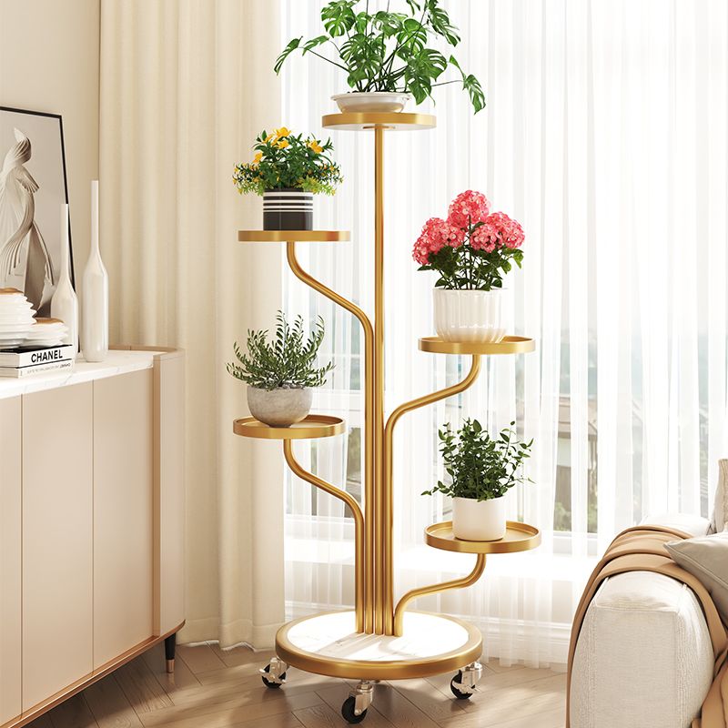 花架客厅落地式阳台移动多层铁艺置物架兰花多肉花盆景摆放架子