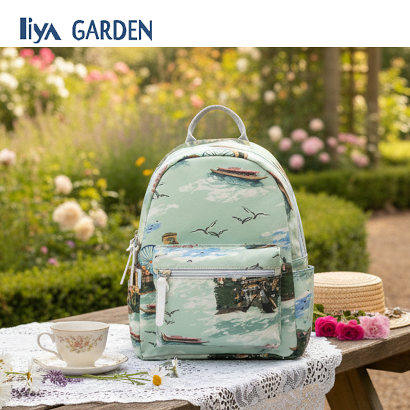 Liya Garden 原创碎花双肩包