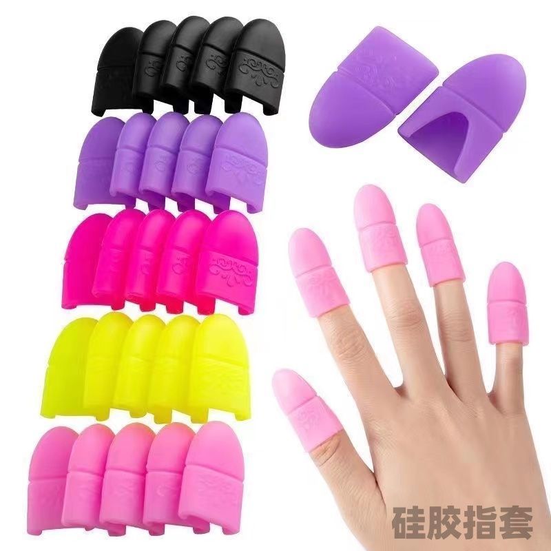 十字绣防扎手指套耐磨顶针拔针防滑硅胶防烫家用加厚款(颜色随机)