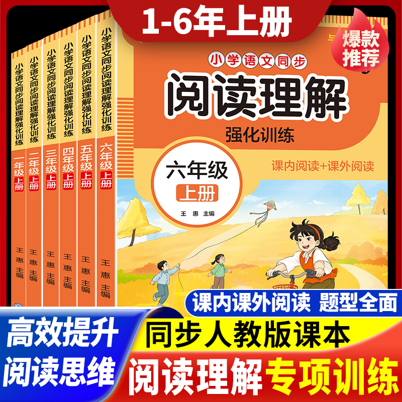 2025小学语文阅读理解强化训练专项训练书1-6年级上册配套人教版