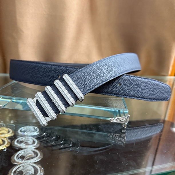 史蒂芬新款百搭男士皮带高档休闲老鹰头牛皮腰带青中老年时尚算盘