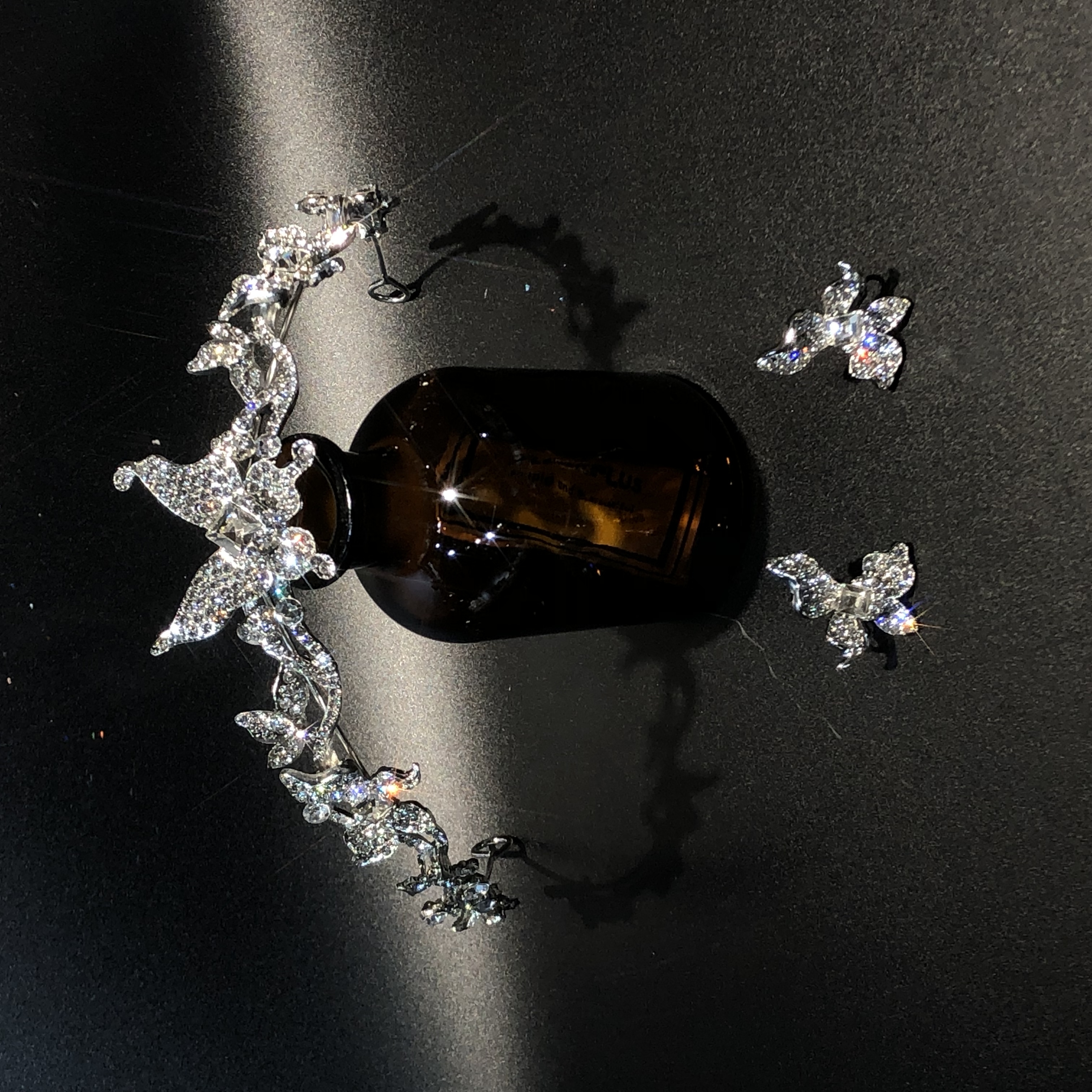 婚庆饰品0981轻奢蝴蝶公主精致小皇冠加耳饰新娘婚纱礼服婚礼发饰