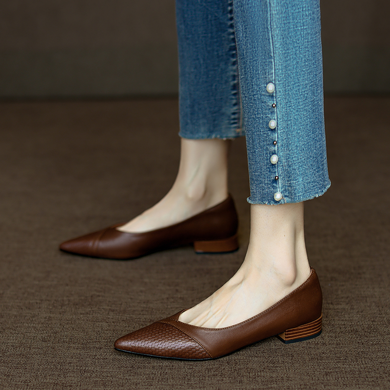 100%特软真羊皮女鞋明星同款网红鞋子平底女士皮鞋夏天穿裙子专用